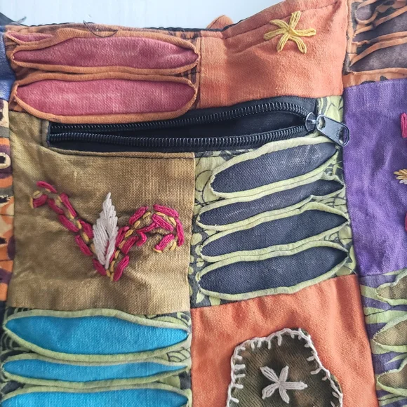 Rising International Multicolor Patchwork Shoulder Bag - Picture 2 of 4